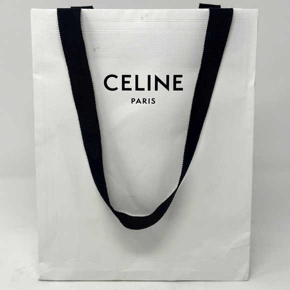 Celine Paris Gift Bag Shopping Bag White Blag Small - Picture 4 of 7